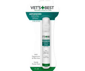 Vets Best, Advanced Dental Spray, спрей за уста, с мента и aлое, 14мл