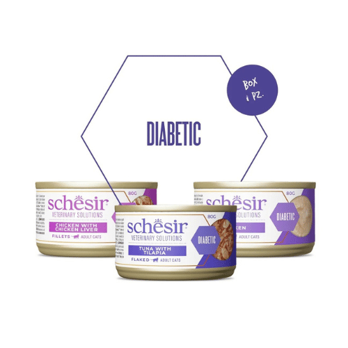 Schesir Diabetic Trial Pack 240 г – влажна диетична храна за котки